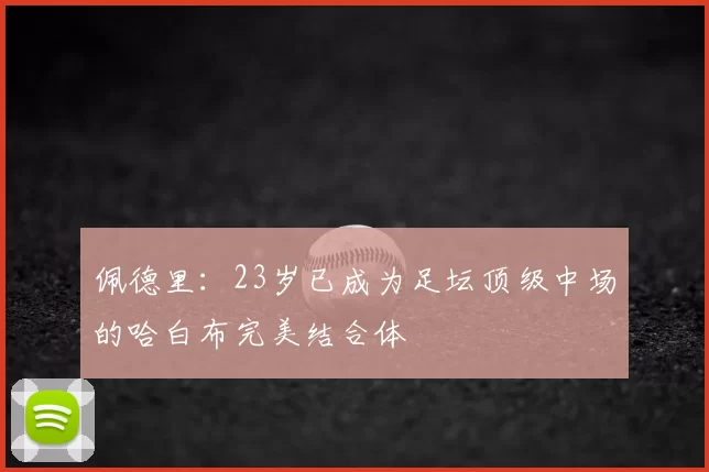 佩德里：23岁已成为足坛顶级中场的哈白布完美结合体